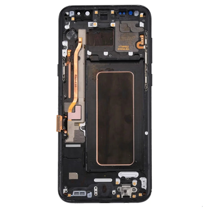 OEM Screen and Digitizer Assembly + Frame + Small Parts Replacement for Samsung Galaxy S8+ G955 - Black - 3
