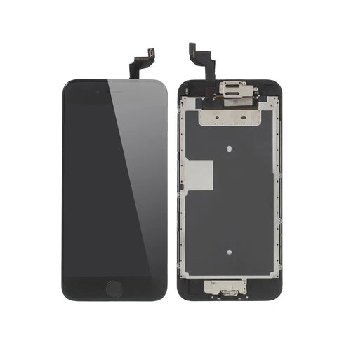 LCD Screen and Digitizer Assembly Replacement with Frame and Small Parts (Made by China Manufacturer, 380-450cd/m2 Brightness + Full View) (without Logo) for iPhone 6s Plus 5.5-inch - Black - 1