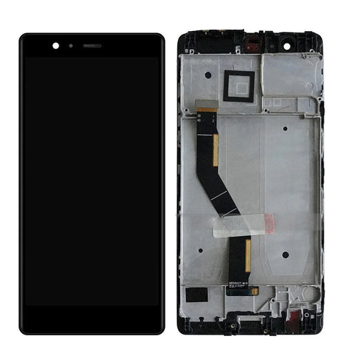 LCD Screen and Digitizer Assembly + Frame for Huawei P9 Plus (without Logo) - Black - 1