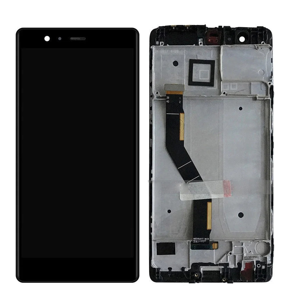 LCD Screen and Digitizer Assembly + Frame for Huawei P9 Plus (without Logo) - Black - 1