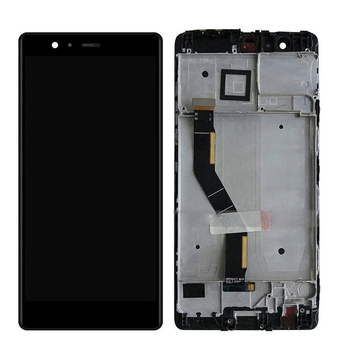 LCD Screen and Digitizer Assembly + Frame for Huawei P9 Plus (without Logo) - Black - 1