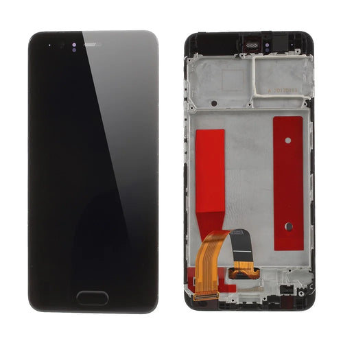 OEM LCD Screen and Digitizer + Assembly Frame Part (without Logo) for Huawei P10 - Black - 1