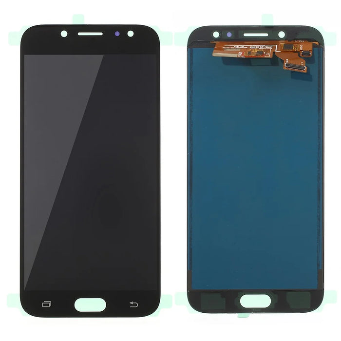 LCD Screen and Digitizer Assembly Part for Samsung Galaxy J7 2017 J730 with Screen Brightness IC and Adhesive Sticker - Black - 1
