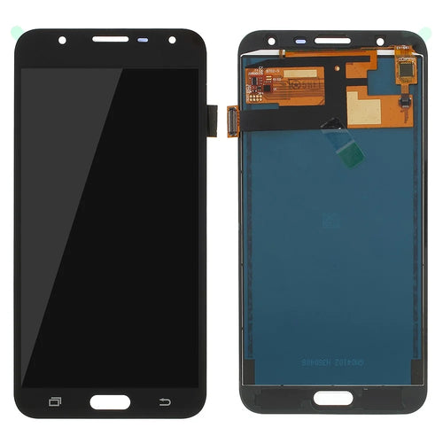 LCD Screen and Digitizer Assembly Part for Samsung Galaxy J7 Nxt J701 with Screen Brightness IC and Adhesive Sticker - Black - 1