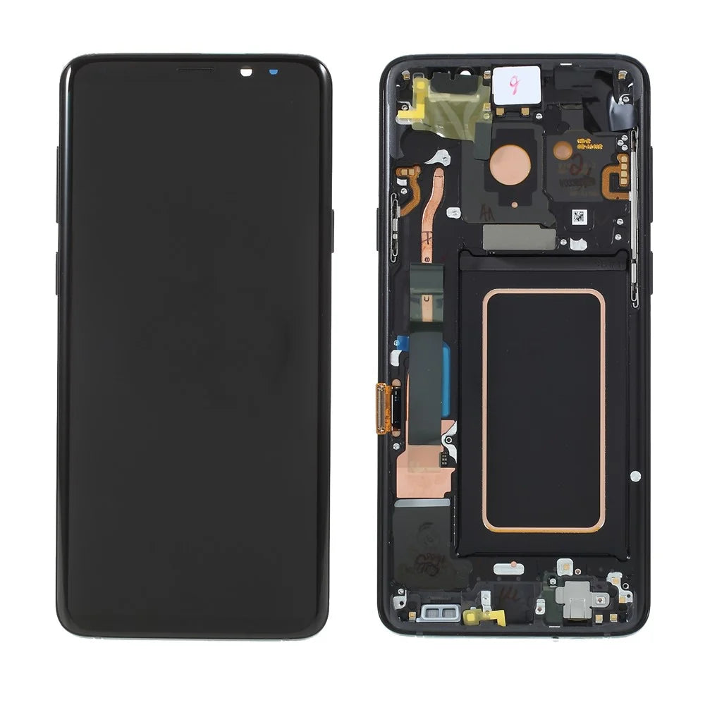 OEM LCD Screen and Digitizer + Assembly Frame Part for Samsung Galaxy S9+ G965 (without Logo) - Black - 1