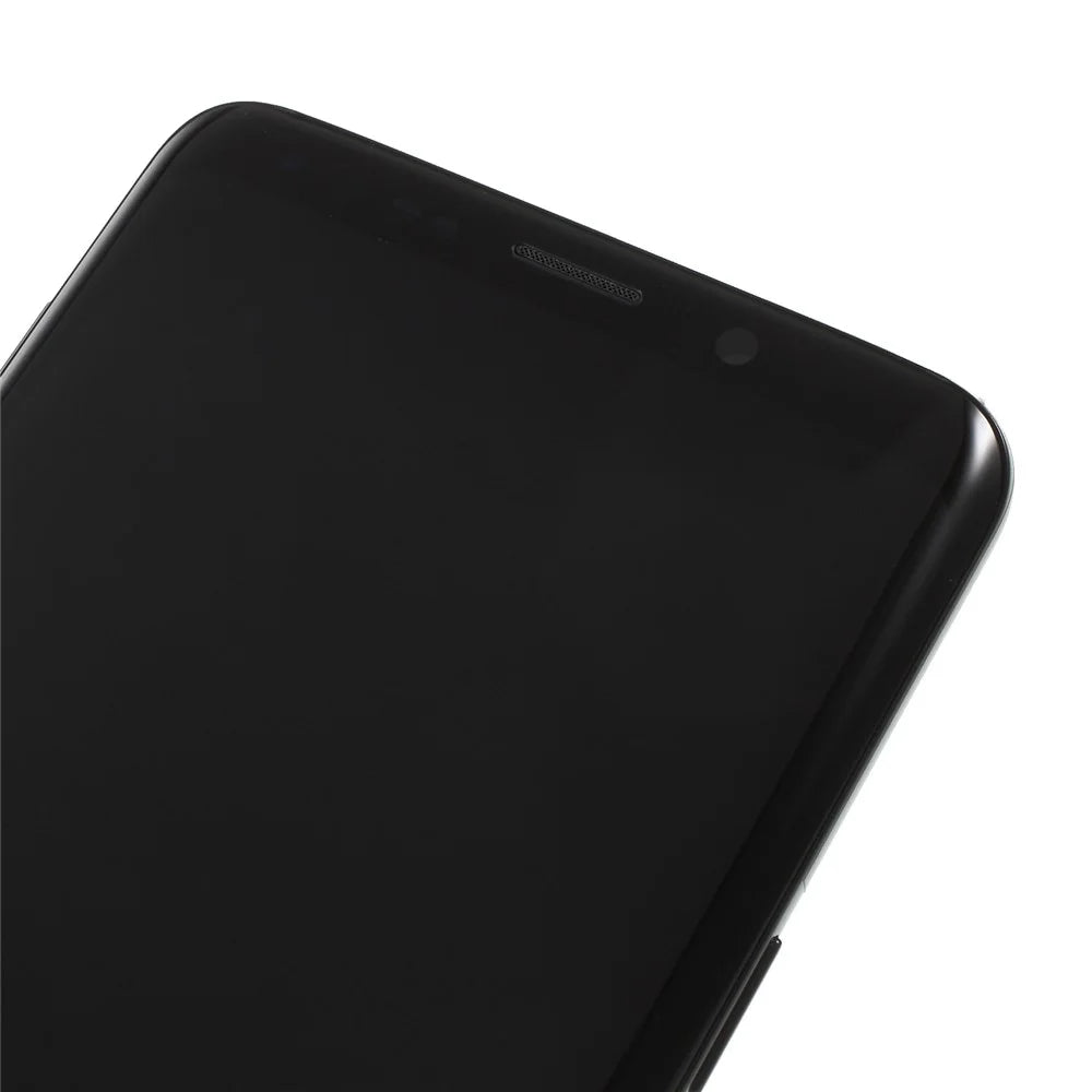 OEM LCD Screen and Digitizer Assembly + Frame Part (without Logo) for Samsung Galaxy S9 G960 - Black - 2