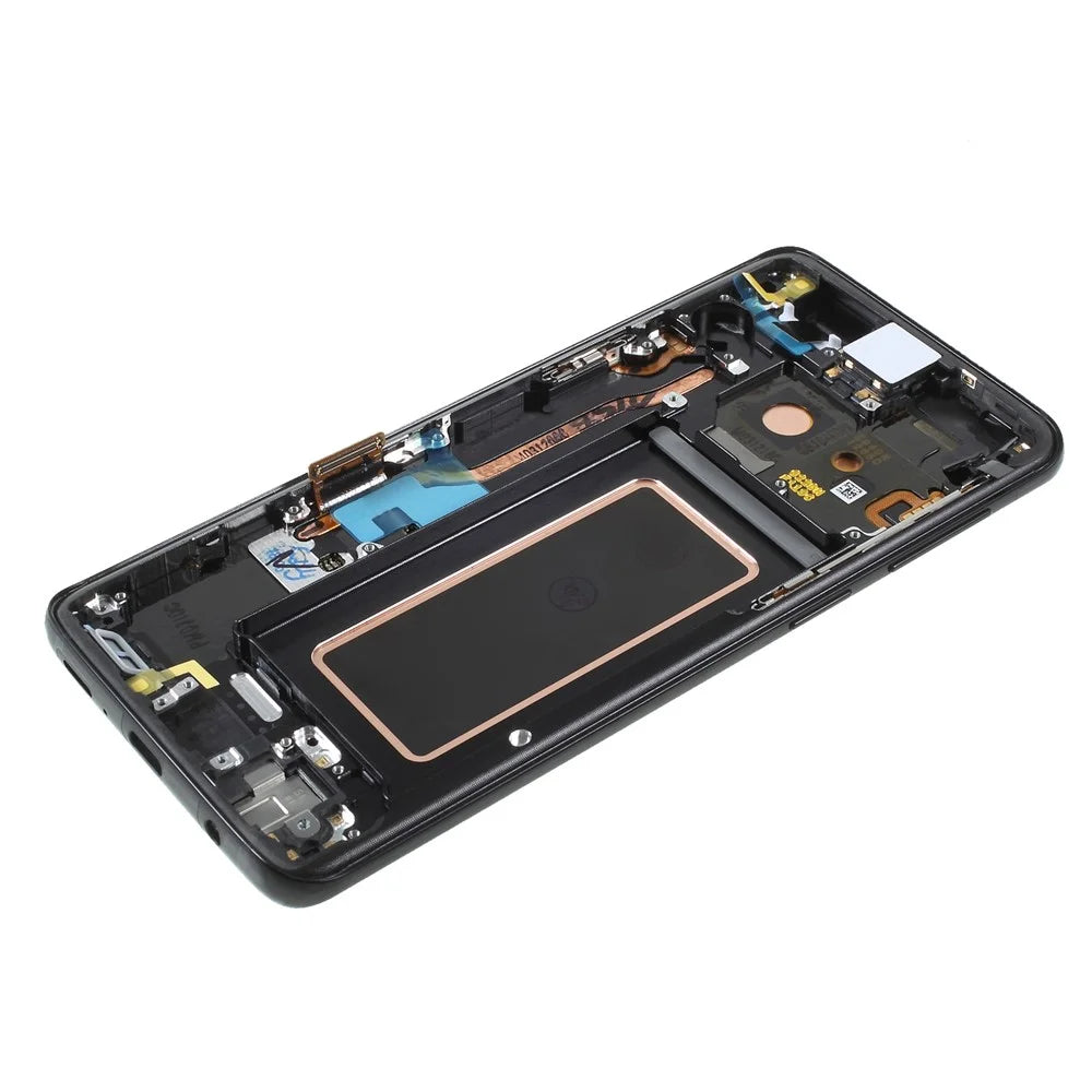 OEM LCD Screen and Digitizer Assembly + Frame Part (without Logo) for Samsung Galaxy S9 G960 - Black - 6