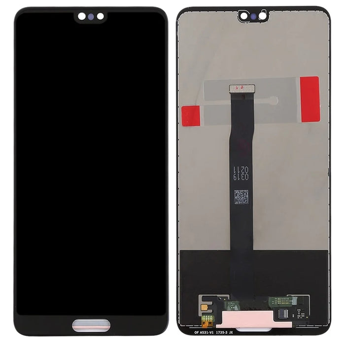 LCD Screen and Digitizer Assembly Spare Part (without Logo) for Huawei P20 (Non-OEM Screen Glass Lens, OEM Other Parts) - Black - 1