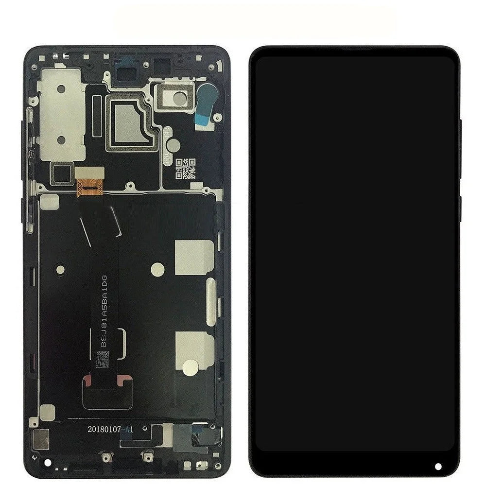 LCD Screen and Digitizer Assembly + Frame Part for Xiaomi Mi Mix 2s - Black - 1