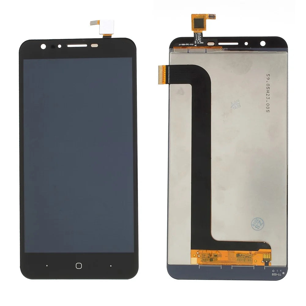 LCD Screen and Digitizer Assembly + Frame Replace Part (without Logo) for Doogee Y6 - Black - 1
