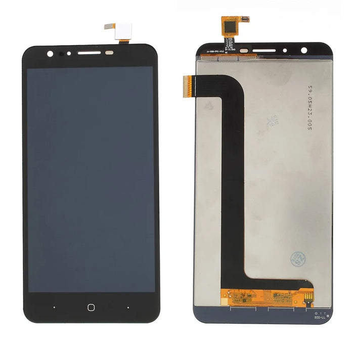 LCD Screen and Digitizer Assembly + Frame Replace Part (without Logo) for Doogee Y6 - Black - 1
