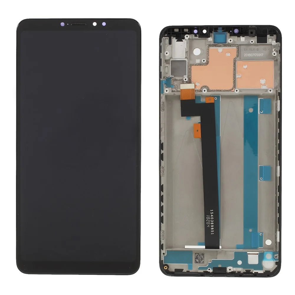 LCD Screen and Digitizer Assembly + Frame Part for Xiaomi Mi Max 3 - Black - 1