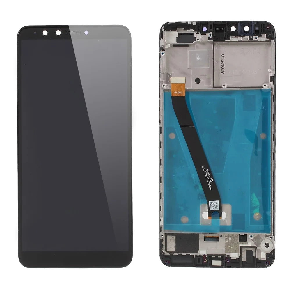 LCD Screen and Digitizer Assembly + Frame Repair Part for Huawei Y9 (2018) / Enjoy 8 Plus - Black - 1