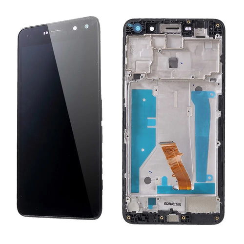 LCD Screen and Digitizer Assembly + Frame for Huawei Y6 (2017) - Black - 1
