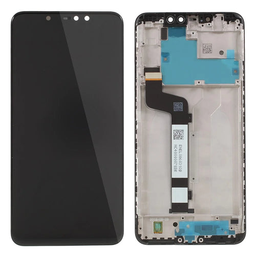 Disassembly LCD Screen and Digitizer Assembly with Frame (without Logo) for Xiaomi Redmi Note 6 Pro - Black - 1