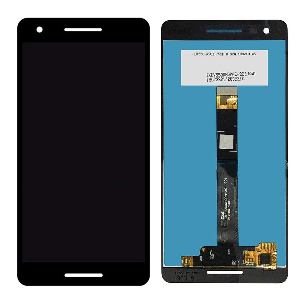 OEM LCD Screen and Digitizer Assembly Replacement for Nokia 2.1 - Black - 1