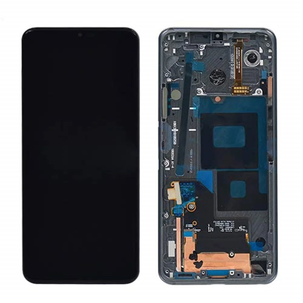For LG G7 ThinQ G710 OEM LCD Screen and Digitizer Assembly + Frame Part (without Logo) - Black - 1