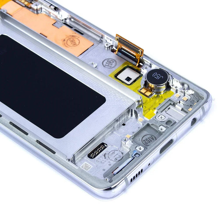 LCD Screen and Digitizer Assembly Part with Frame for Samsung Galaxy S10 G973 - White - 4