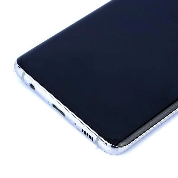 LCD Screen and Digitizer Assembly Part with Frame for Samsung Galaxy S10 G973 - White - 6