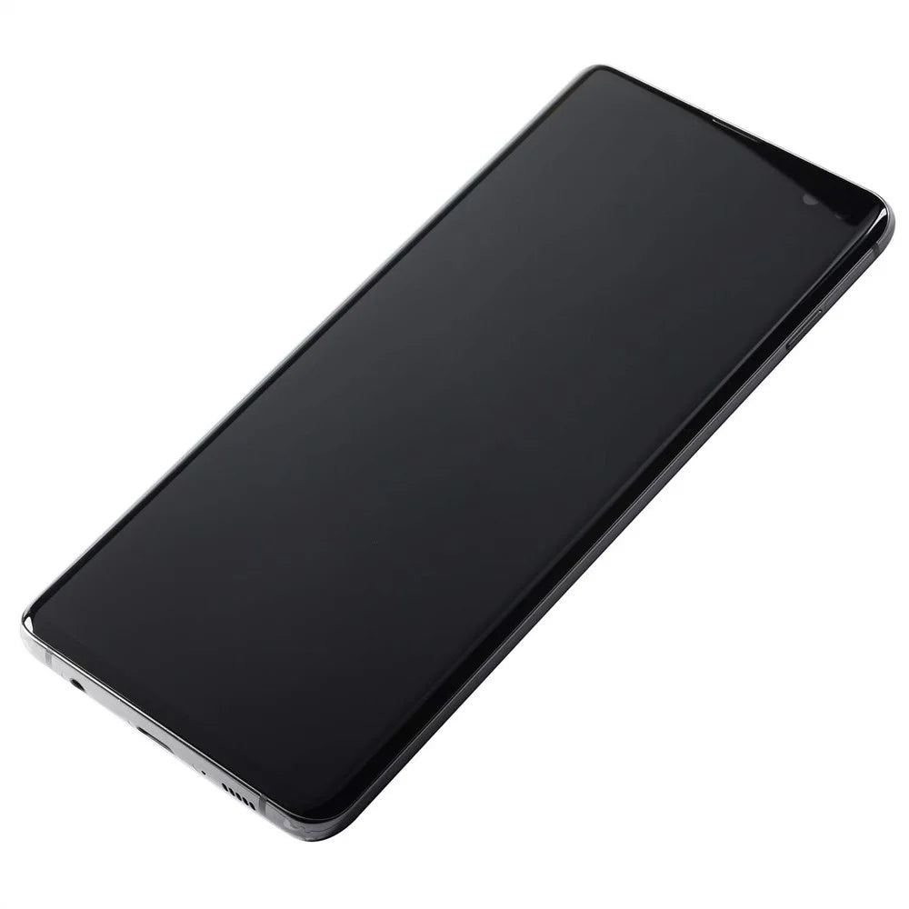 For Samsung Galaxy S10 Plus G975 LCD Screen and Digitizer Assembly + Frame Part (without Logo) - Black - 2