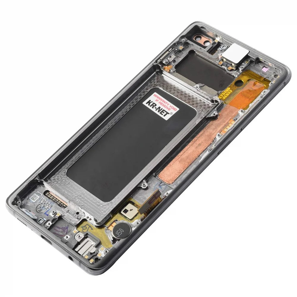 For Samsung Galaxy S10 Plus G975 LCD Screen and Digitizer Assembly + Frame Part (without Logo) - Black - 3