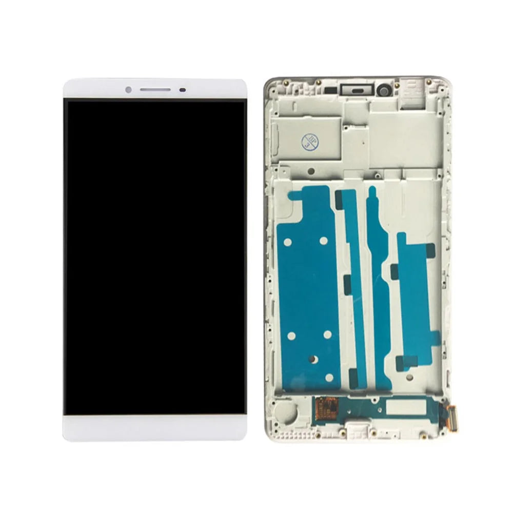 Assembly TFT Ultra Thin LCD Screen and Digitizer Assembly + Frame for Oppo R7 Plus - White - 1