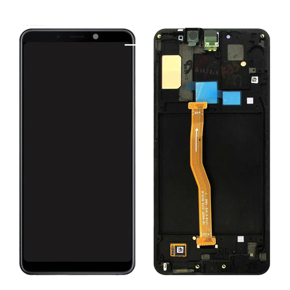 OEM LCD Screen and Digitizer + Assembly Frame Part (without Logo) for Samsung Galaxy A9 (2018) A920 SM-A920F - Black - 1