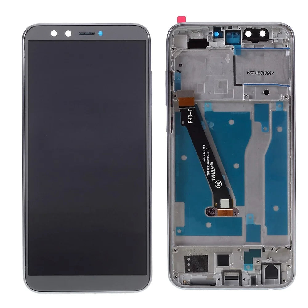LCD Screen and Digitizer Assembly + Frame Replacement for Huawei Honor 9 Lite - Grey - 1