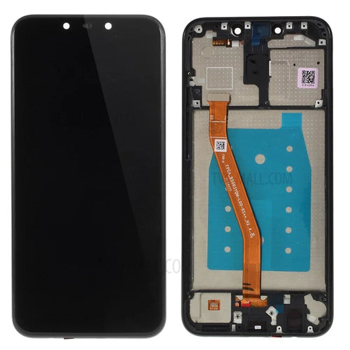 LCD Screen and Digitizer Assembly with Frame (without Logo) for Huawei Mate 20 Lite - Black - 1