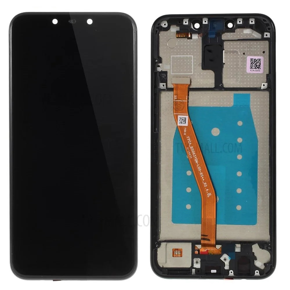 LCD Screen and Digitizer Assembly with Frame (without Logo) for Huawei Mate 20 Lite - Black - 1