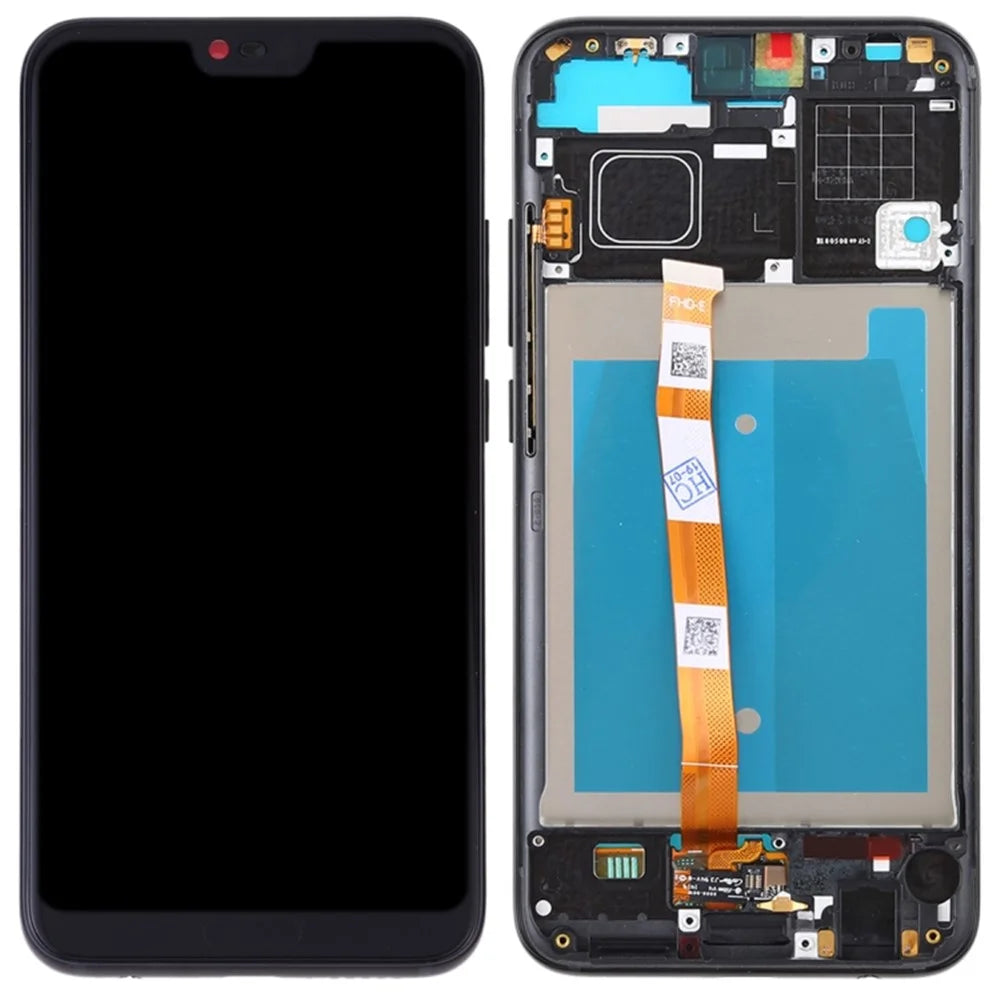 LCD Screen and Digitizer Assembly + Frame Replacement (without Logo) for Huawei Honor 10 COL-AL10 COL-L29 COL-L19 - Black - 1