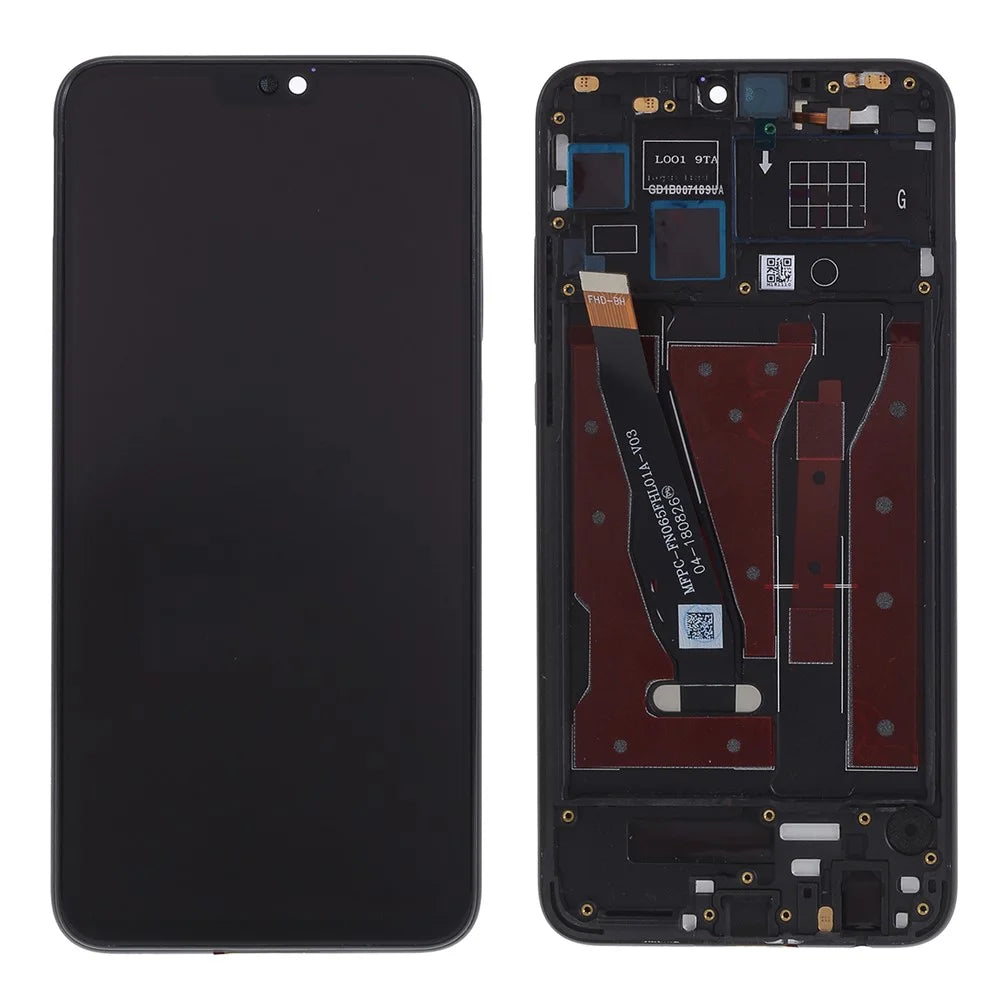 LCD Screen and Digitizer Assembly + Frame Replacement (without Logo) for Huawei Honor 8X / Honor View 10 Lite - Black - 1