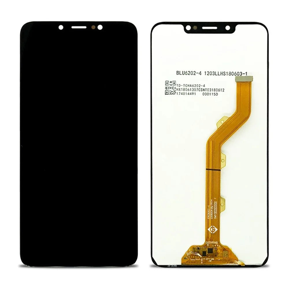 LCD Screen and Digitizer Assembly Replacement for Tecno Spark 3 KB7 - Black - 1