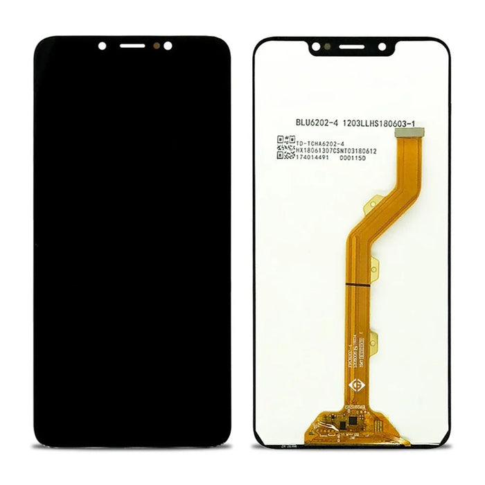 LCD Screen and Digitizer Assembly Replacement for Tecno Spark 3 KB7 - Black - 1