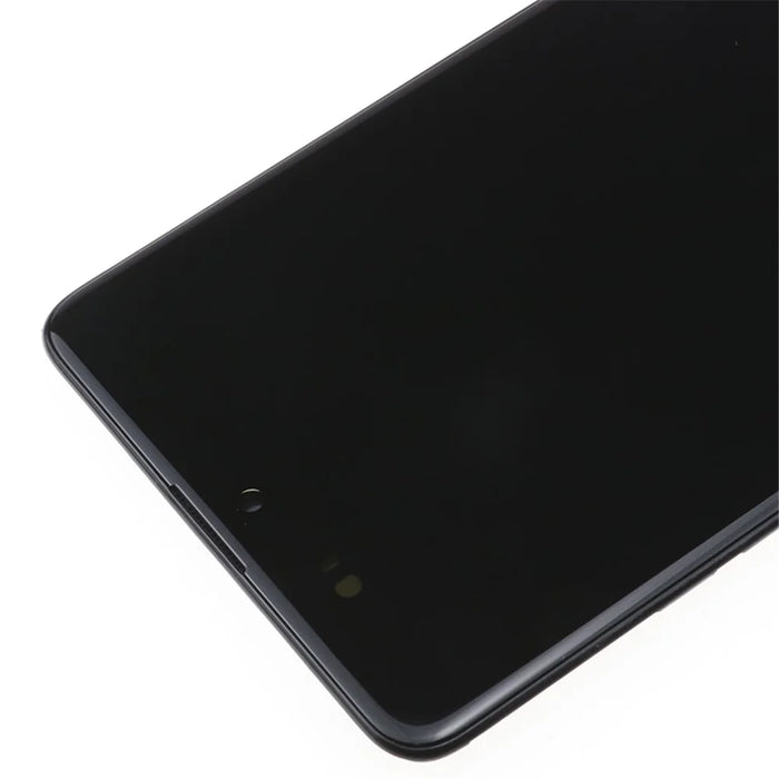 OEM LCD Screen and Digitizer Assembly + Frame (without Logo) for Samsung Galaxy A71 A715 - Black - 4