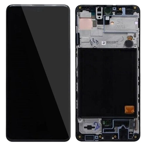 OEM LCD Screen and Digitizer Assembly + Frame Replace Part (without Logo) for Samsung Galaxy A51 A515 - Black - 1