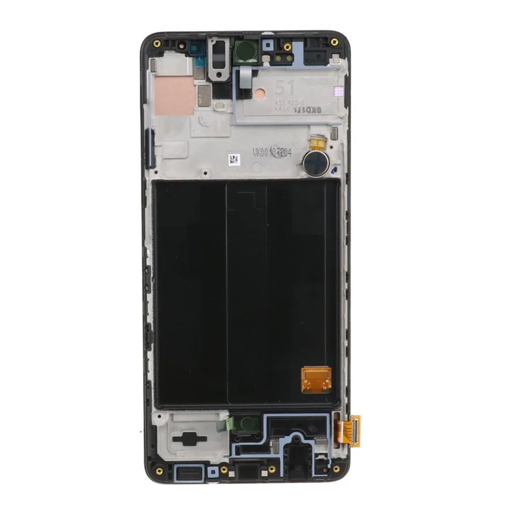 OEM LCD Screen and Digitizer Assembly + Frame Replace Part (without Logo) for Samsung Galaxy A51 A515 - Black - 3