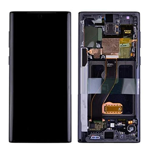For Samsung Galaxy Note 10 4G N970 OEM LCD Screen and Digitizer Assembly + Frame Spare Part (Without Logo) - Black - 1