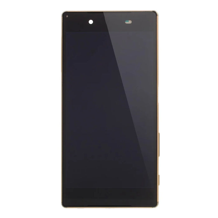 LCD Screen and Digitizer Assembly with Front Housing for Sony Xperia Z5 (OEM material assembly) - Gold Color - 2