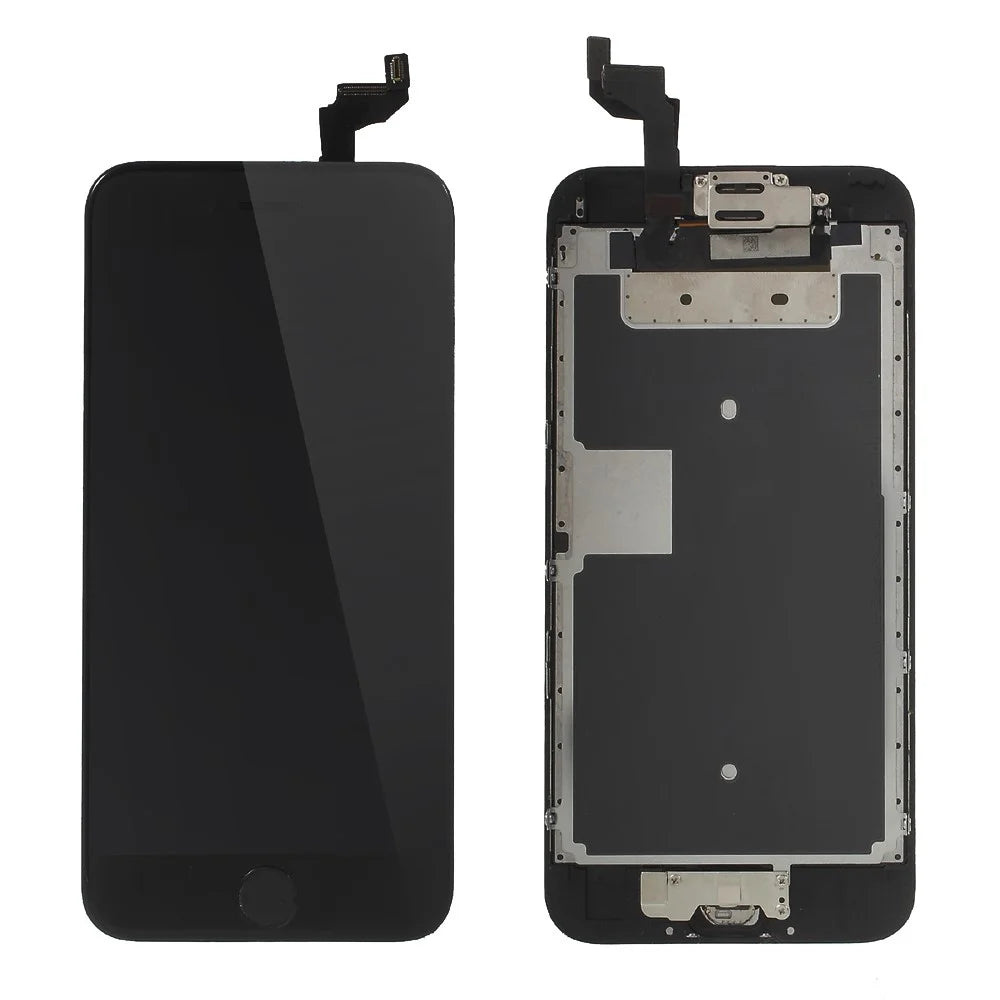 For iPhone 6s 4.7-inch LCD Screen and Digitizer Assembly with Frame + Small Parts (Made by China Manufacturer, 380-450cd/m2 Brightness) (without Logo) - Black - 1