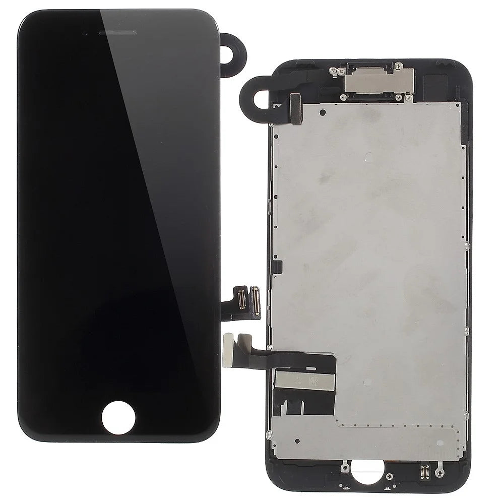 For iPhone 7 4.7 LCD Screen and Digitizer Assembly + Frame Replacement Part (Made by China Manufacturer, 380-450cd/m2 Brightness) - Black - 1