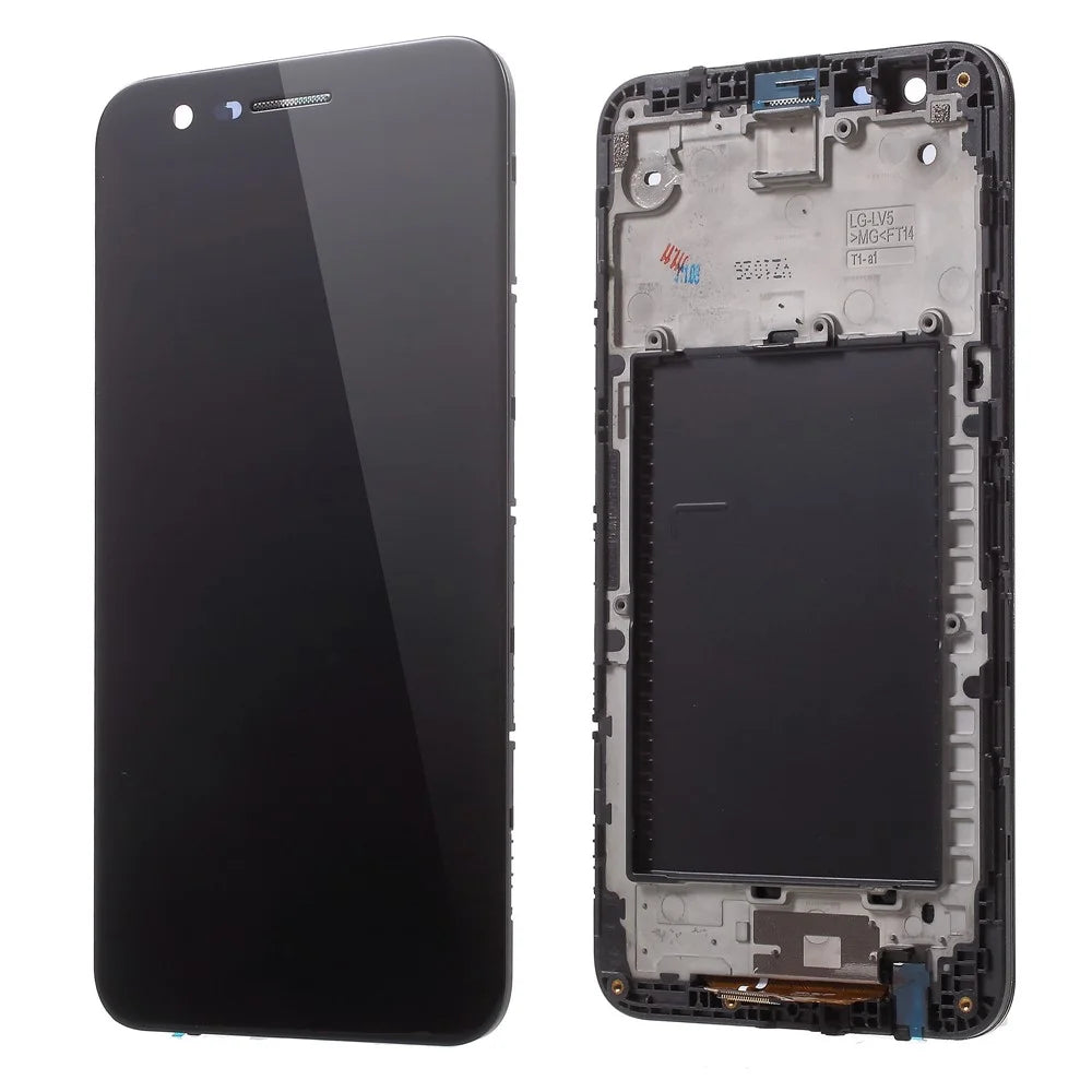 For LG K10 (2017) M250 OEM Screen and Digitizer Assembly + Frame Replacement Part - Black - 1