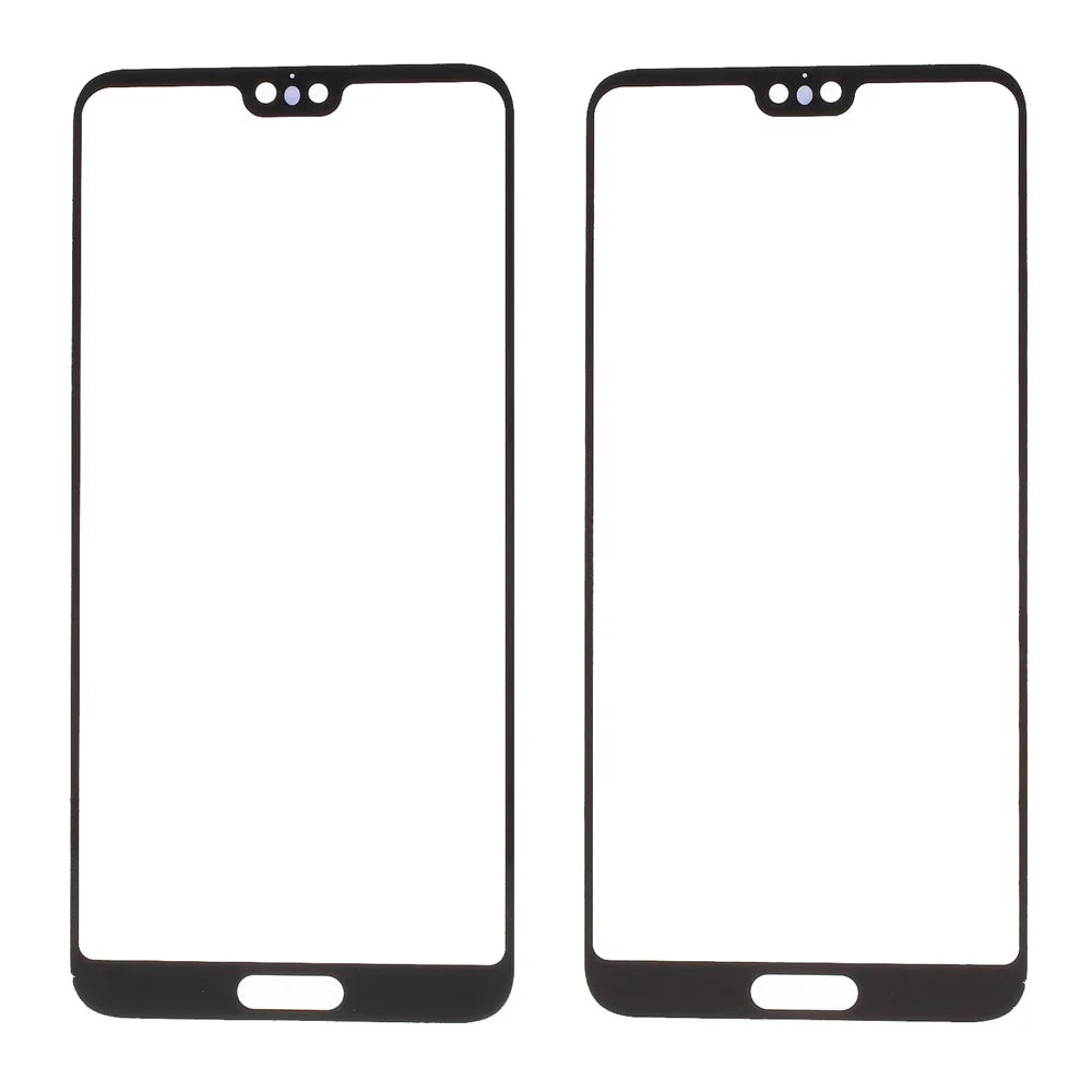 Black - Front Screen Glass Lens Replacement for Huawei P20 Pro (without Logo) - 1
