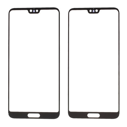 Black - Front Screen Glass Lens Replacement for Huawei P20 Pro (without Logo) - 1