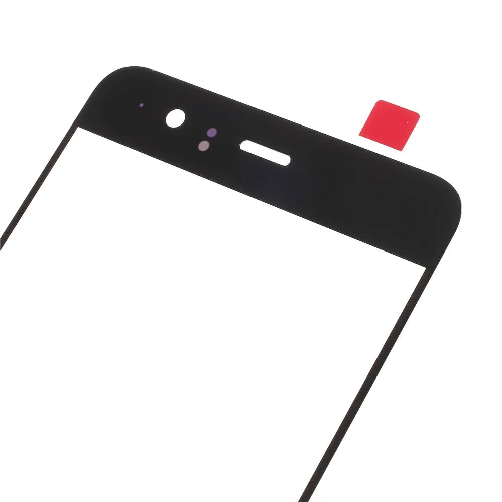 Black - For Huawei P10 Plus (without Logo) OEM Outer Front Screen Glass Lens with Fingerprint Button Flex Cable - 2
