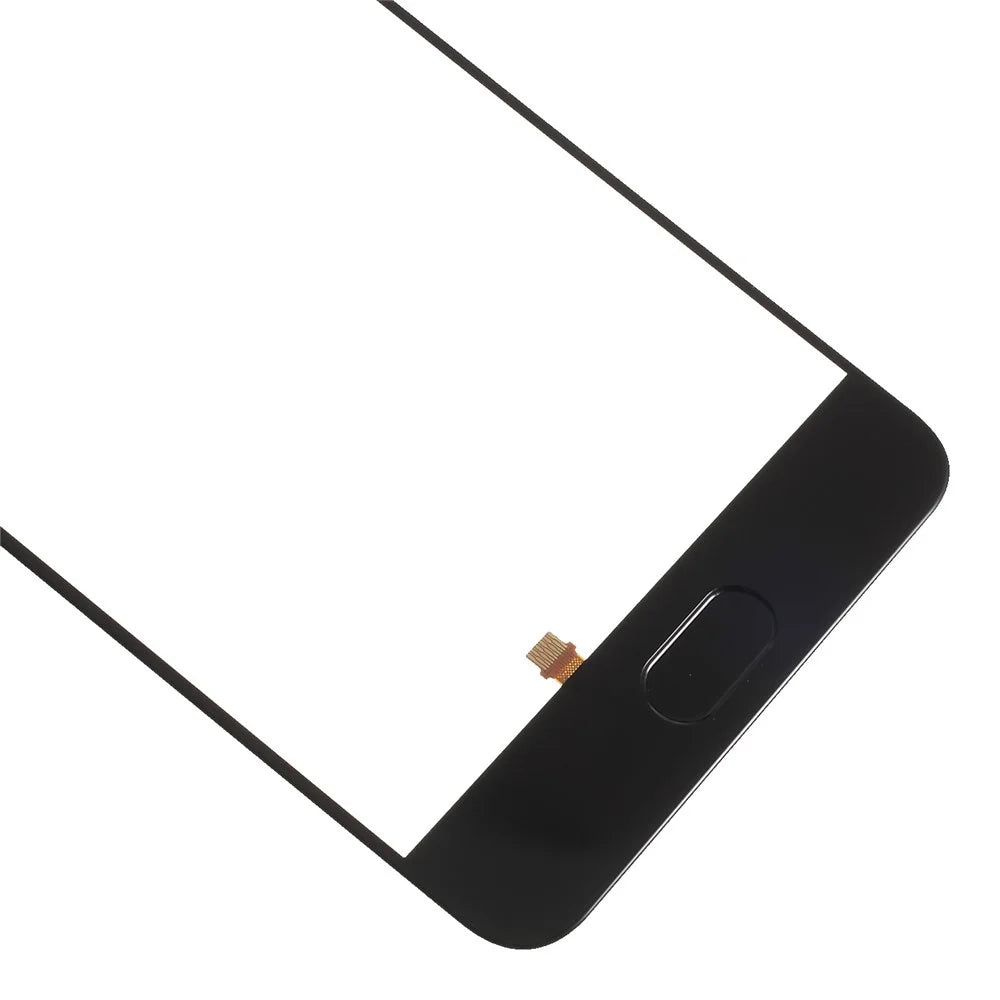 Black - For Huawei P10 Plus (without Logo) OEM Outer Front Screen Glass Lens with Fingerprint Button Flex Cable - 3