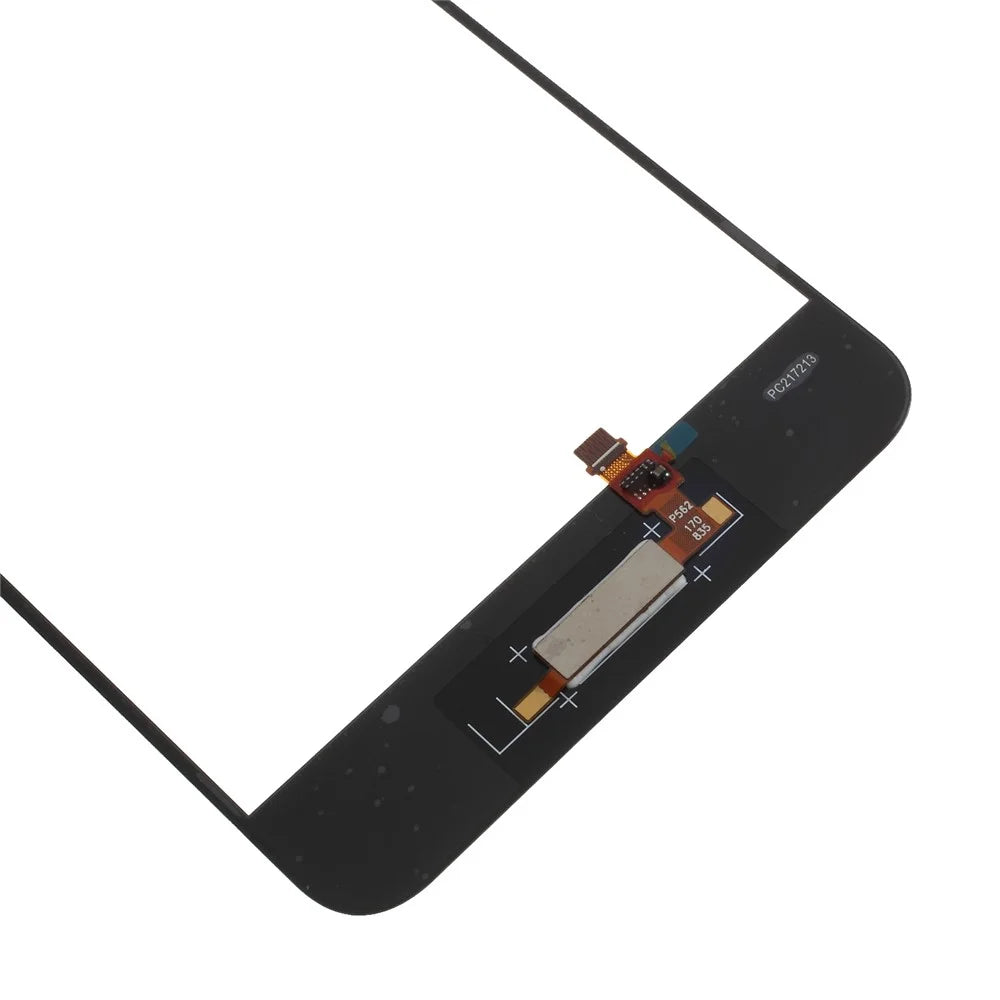 Black - For Huawei P10 Plus (without Logo) OEM Outer Front Screen Glass Lens with Fingerprint Button Flex Cable - 4