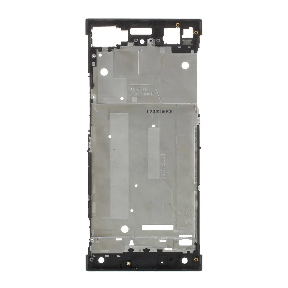OEM for Sony Xperia XA1 Middle Frame with Adhesive Sticker Replacement Part - Black - 1