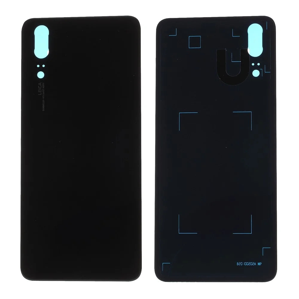 Black - Battery Housing Door Cover Replace Part with Adhesive Sticker for Huawei P20 - 1