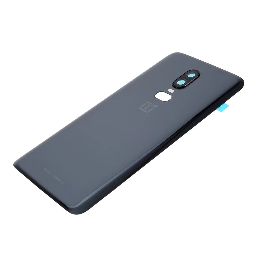 For OnePlus 6 OEM Battery Housing Cover Repair Part + Camera Lens Cover - Metal Black - 3